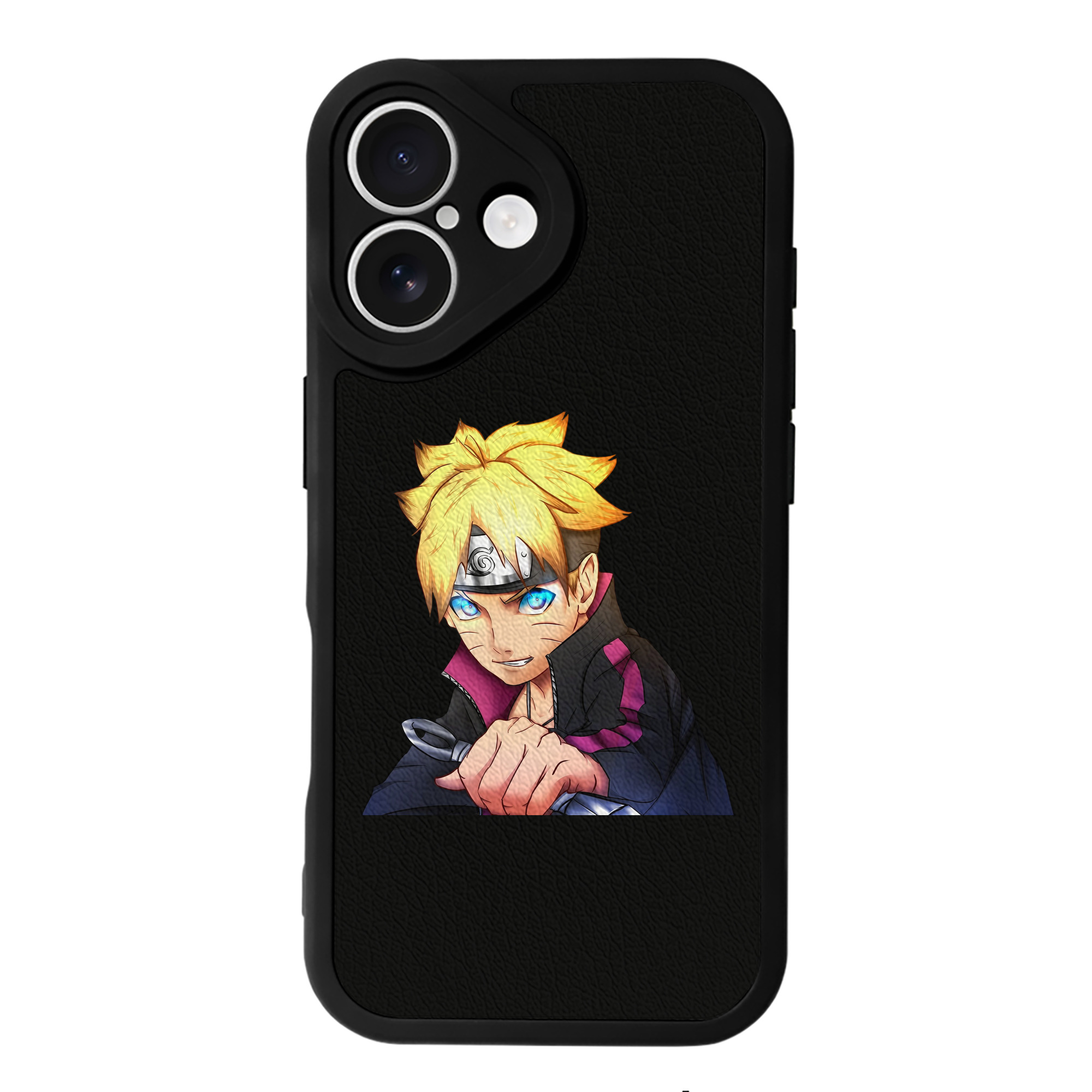 （画像用） NARUTO -ナルト- うずまき ボルト Uzumaki Boruto 【iPhone 16シリーズ対応】シリコンスマホケース（レザー調） 材質：シリコン